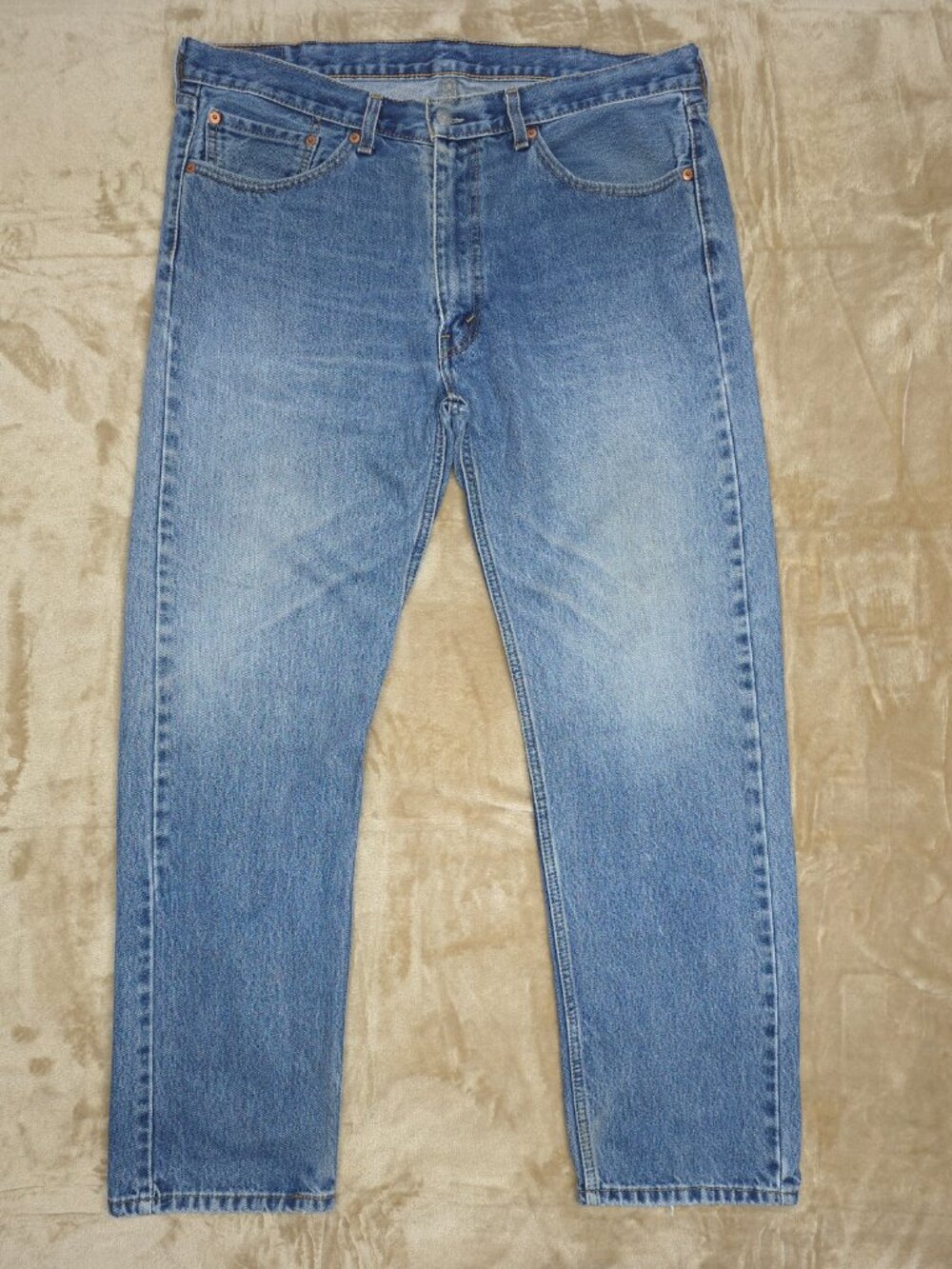 Levi's 505 Jeans Mens 38x32 Blue Denim Straight Leg 100% Cotton